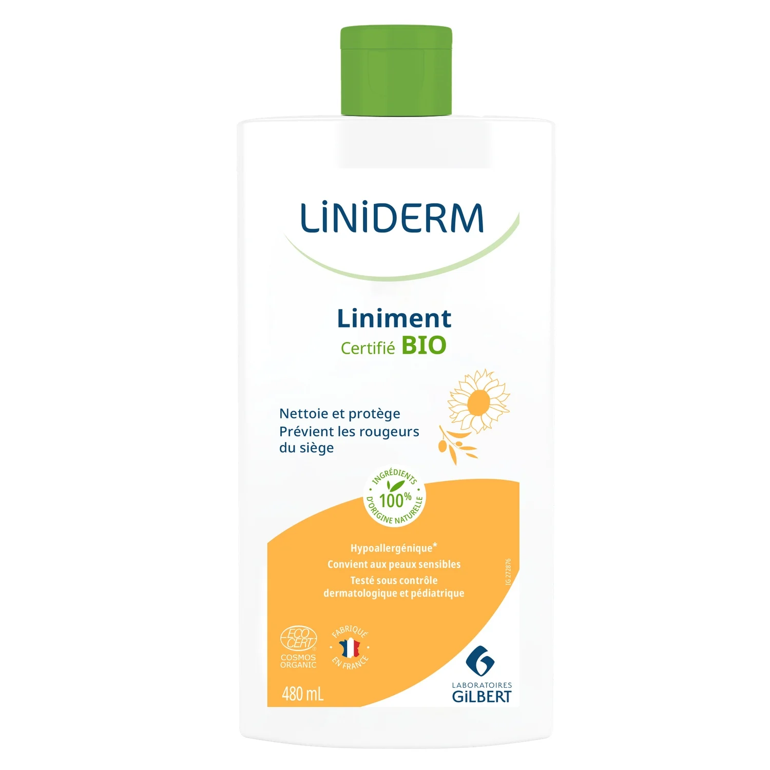 Gilbert Liniderm Liniment Huile d’Olive et Tournesol Bio 480ml