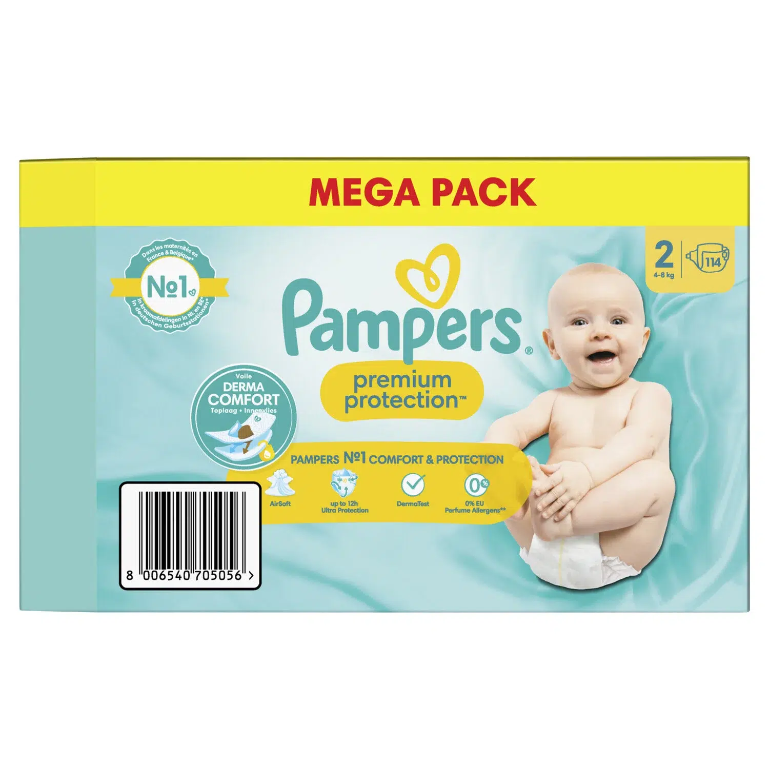 Pampers Couches Premium Protection™ Taille 2 (4-8 kg) MEGA PACK – Image 2