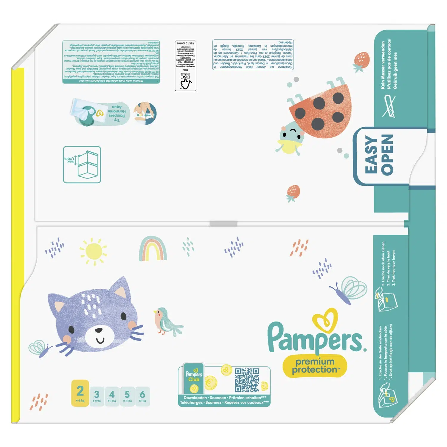 Pampers Couches Premium Protection™ Taille 2 (4-8 kg) MEGA PACK – Image 3