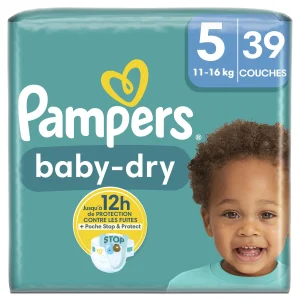 Pampers Couches Baby-Dry Taille 5 (11-16 kg)