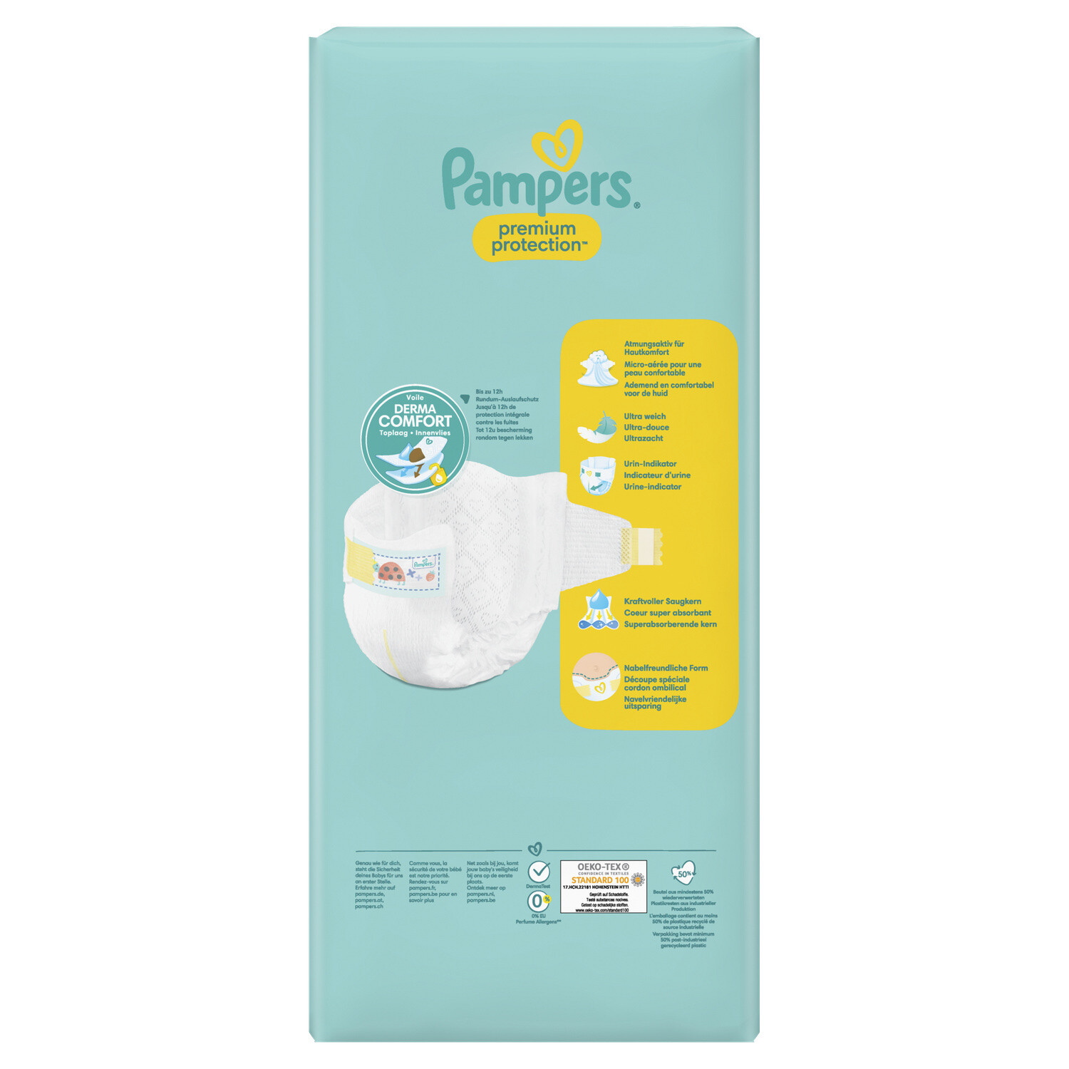 Pampers Couches Premium Protection™ Taille 1 (2-5 kg) VALISE – Image 2