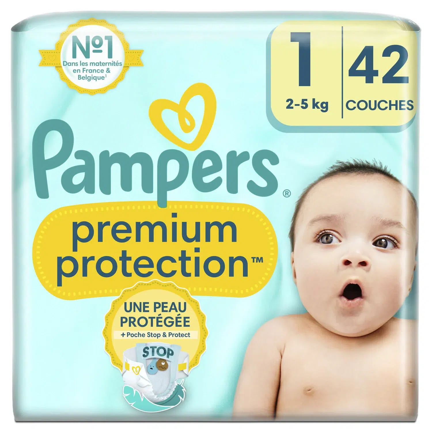 Pampers Couches Premium Protection™ Taille 1 (2-5 kg) VALISE