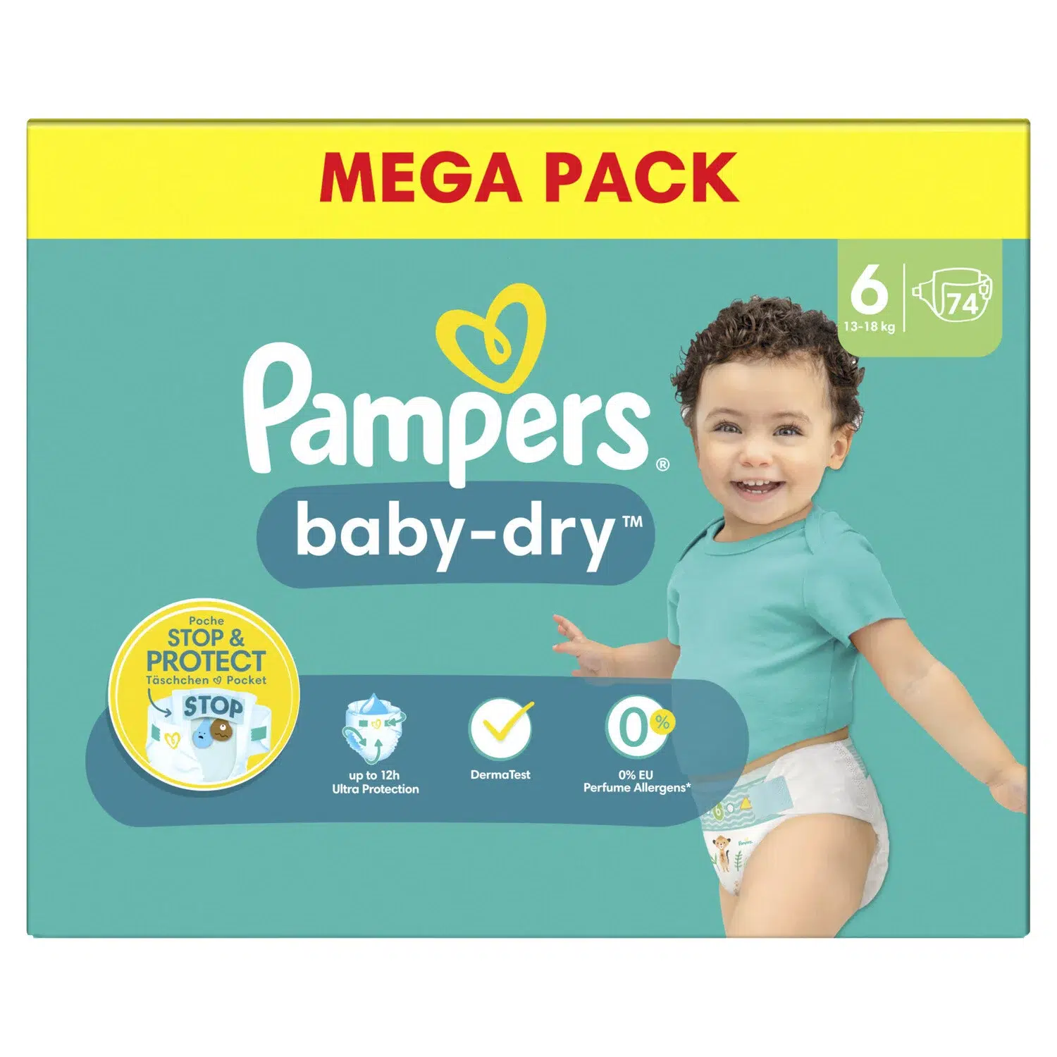 Pampers Couches Baby-Dry Taille 6 (13-18 kg) MEGA PACK – Image 2