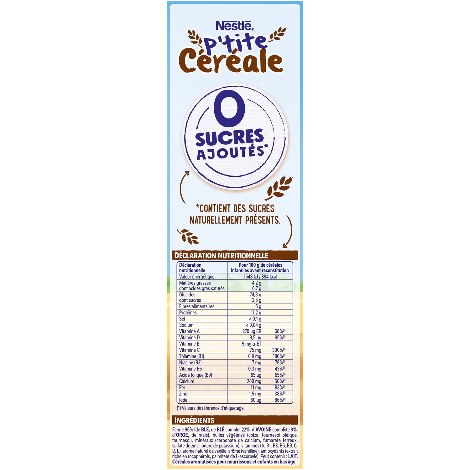 NESTLÉ P’tite Céréales Aux Céréales Complètes Saveur Vanille 0 Sucres Ajoutés, 6 a 36 mois – Image 5