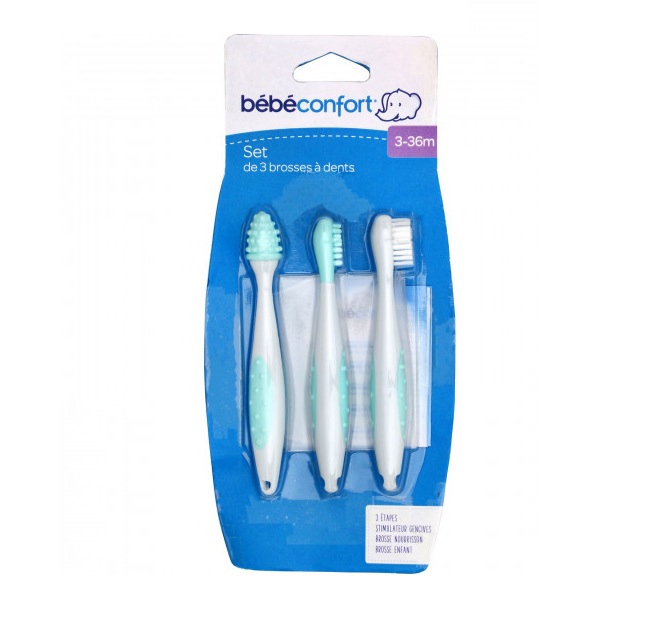 Bébé Confort Set de 3 Brosses à Dents