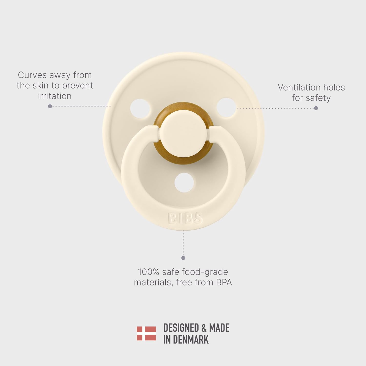 BIBS Pacifiers 2 Sucette Size1 Ronds, 0-6M – Image 4