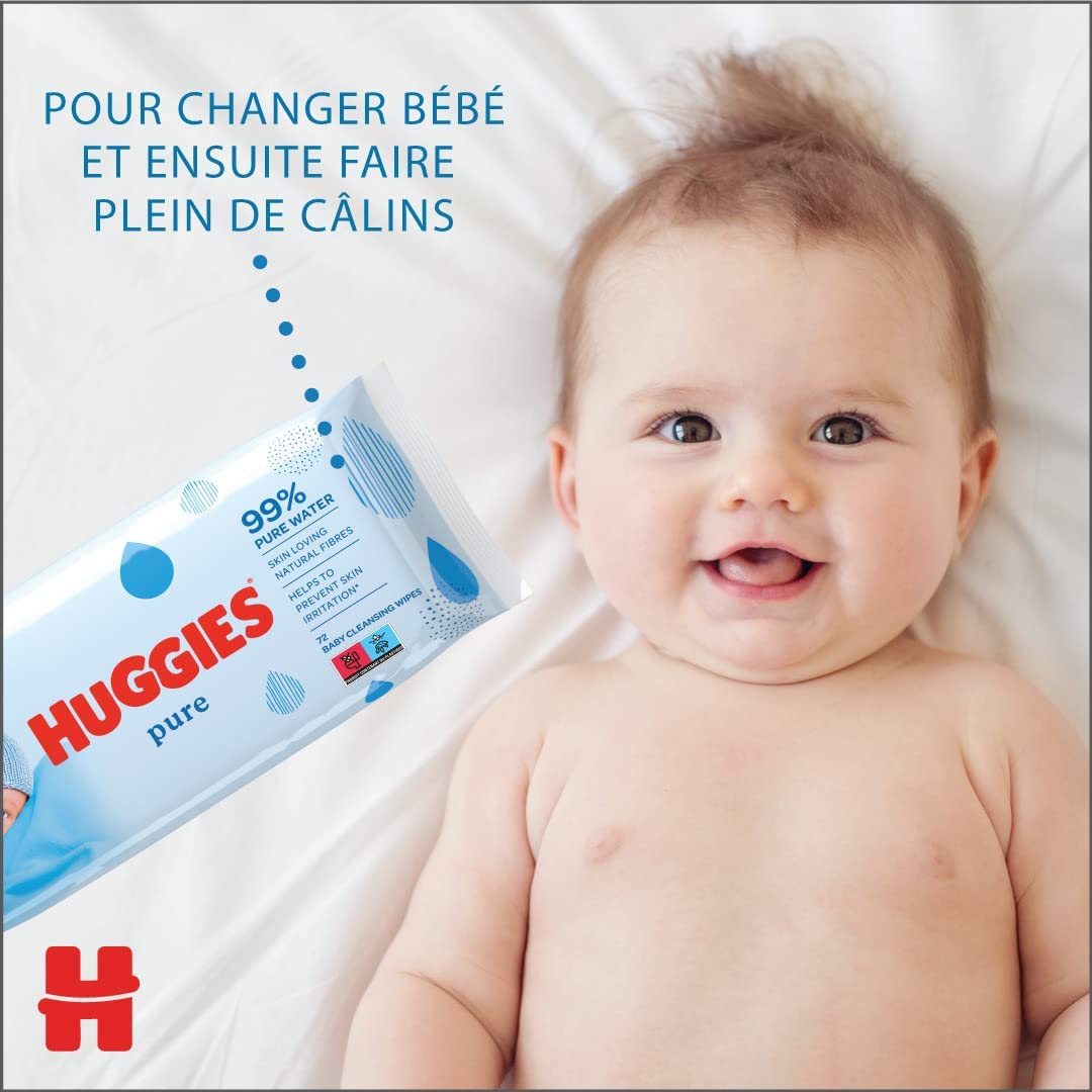 Huggies Lingettes Pure 99% d’Eau – Image 6