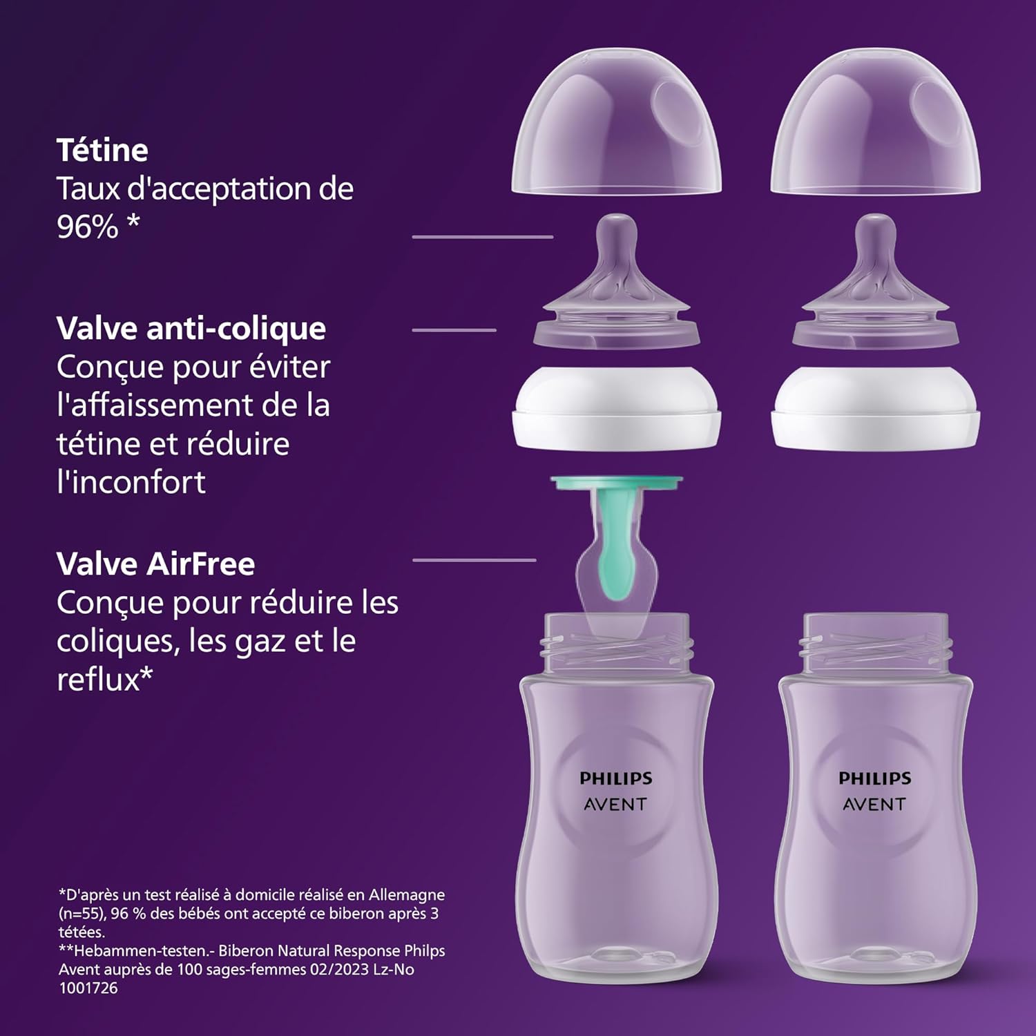 Avent Biberon Naturel En Plastique 125ml à Réponse Naturelle Valve AirFree – Image 6