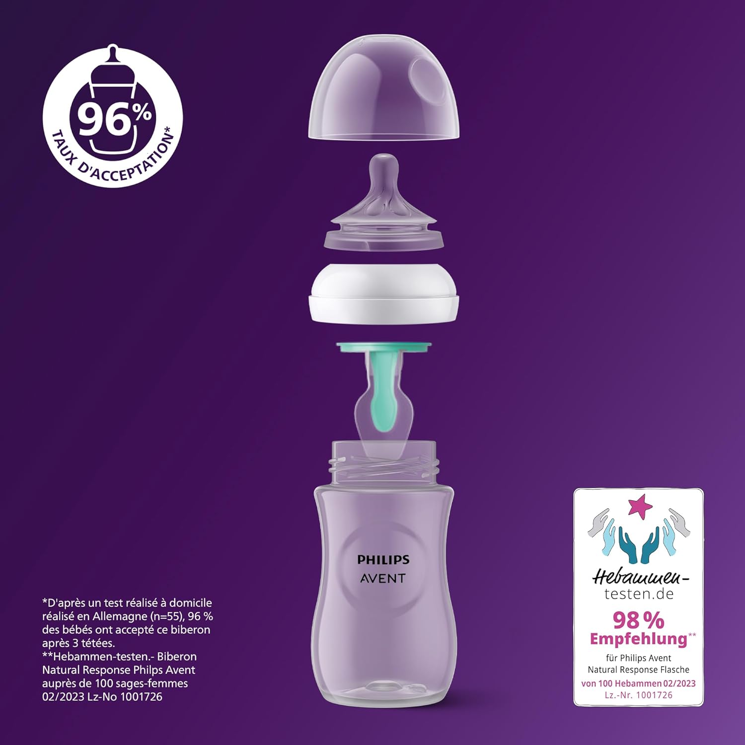 Avent Biberon Naturel En Plastique 125ml à Réponse Naturelle Valve AirFree – Image 2