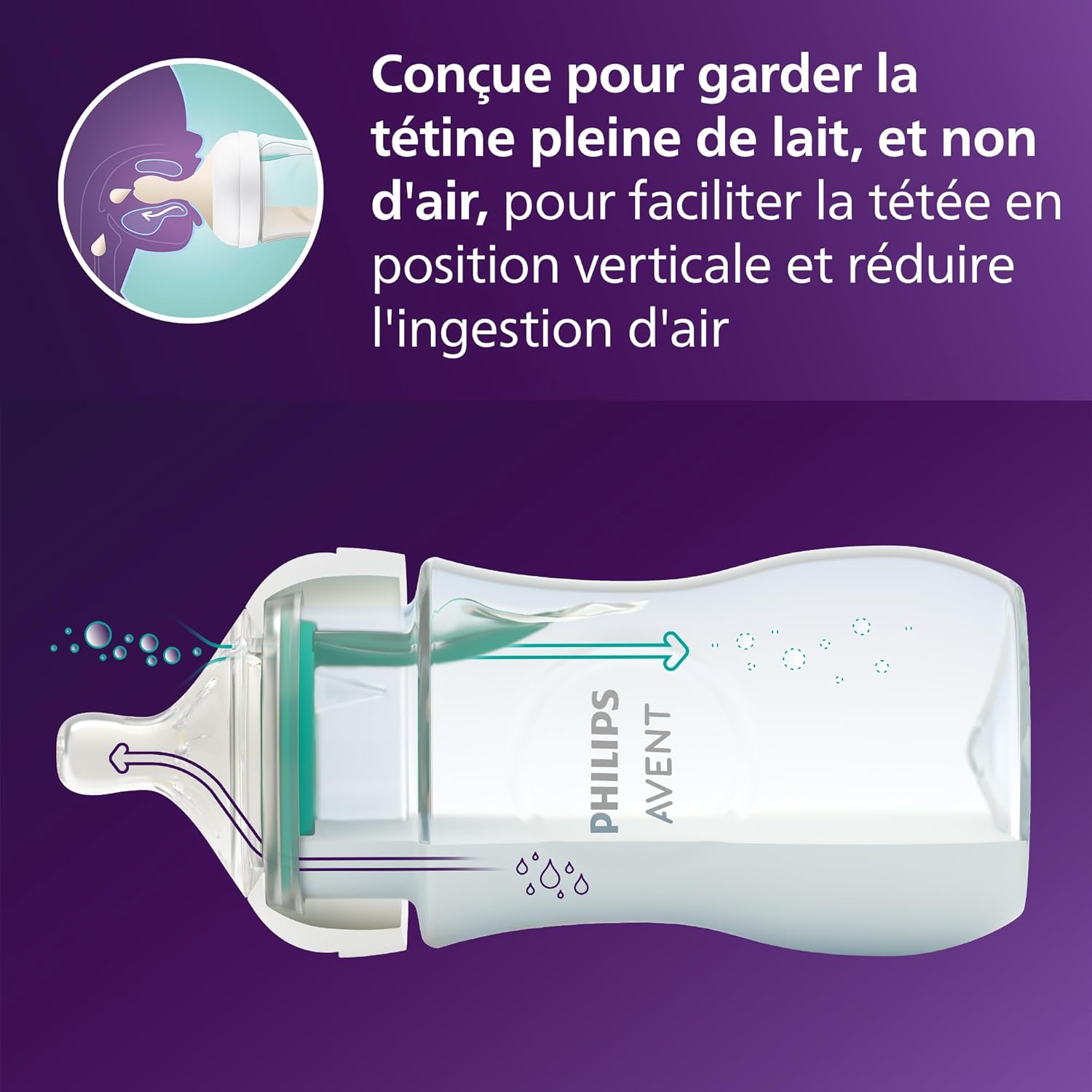 Avent Biberon Naturel En Plastique 125ml à Réponse Naturelle Valve AirFree – Image 3