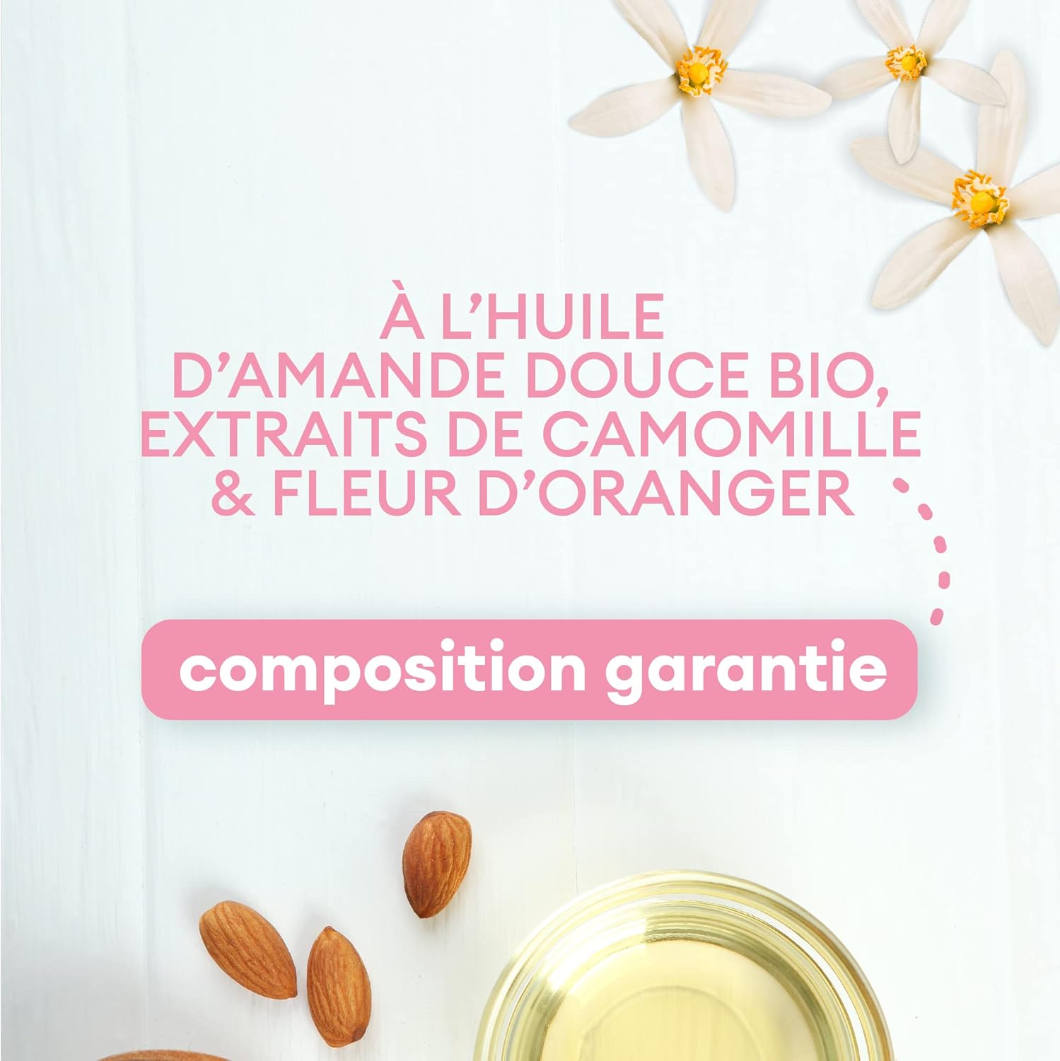 Bébé Cadum Huile de Bain Bonne Nuit Hypoallergénique aux Extraits de Camomille et Fleurs d’oranger 750ml – Image 3