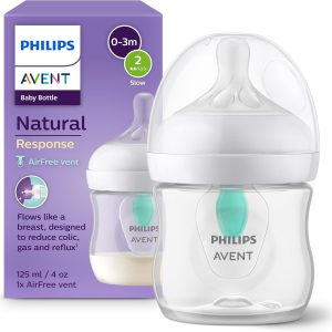 Avent Biberon Naturel En Plastique 125ml à Réponse Naturelle Valve AirFree