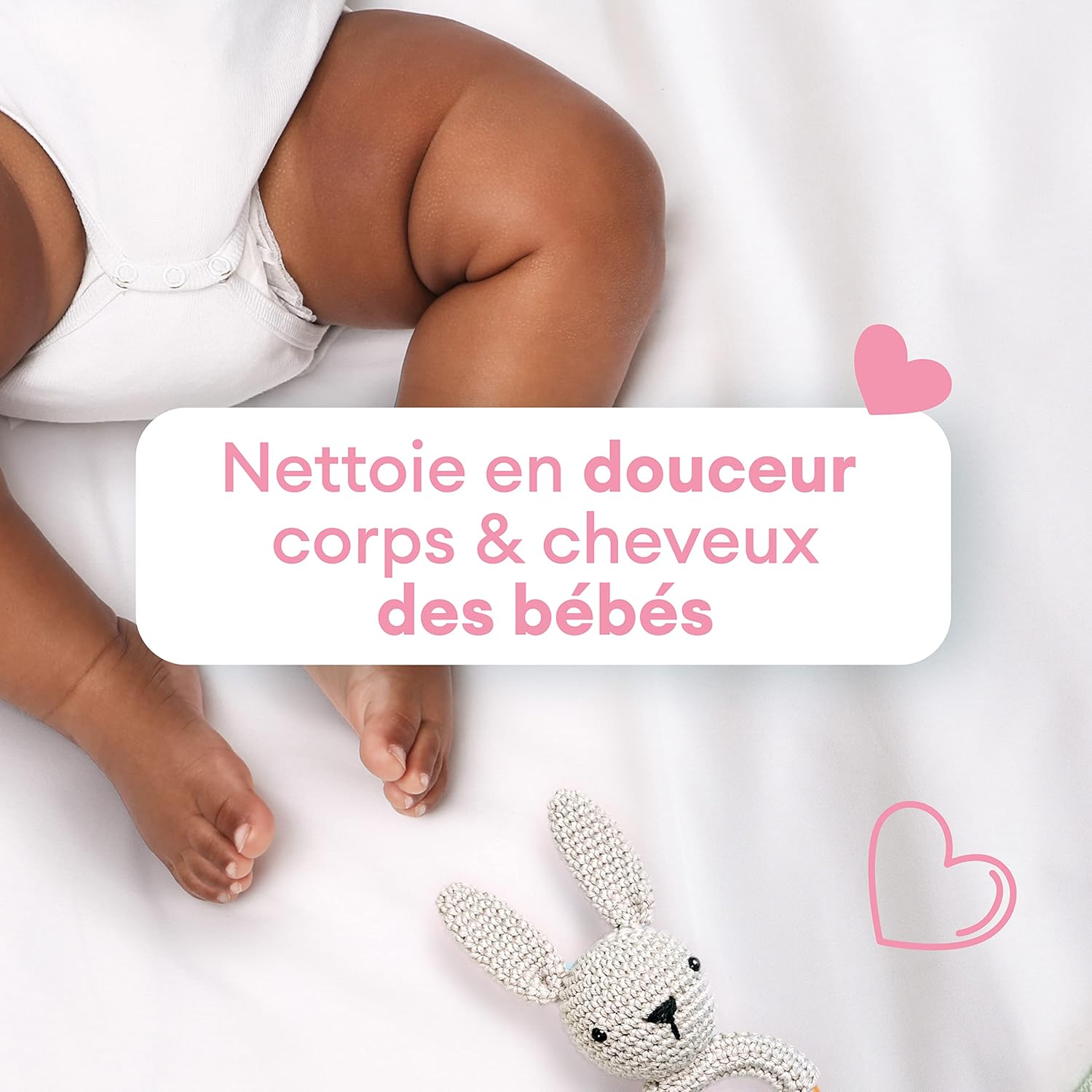 Bébé Cadum Gel Nettoyant Corps et Cheveux à l’Huile d’Amandes Douces Bio pour Bébé, 750ml – Image 2