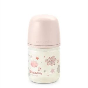Suavinex Biberon en Verre Dreams Tétine Symétrique SX en Silicone Débit Lent 120 ml