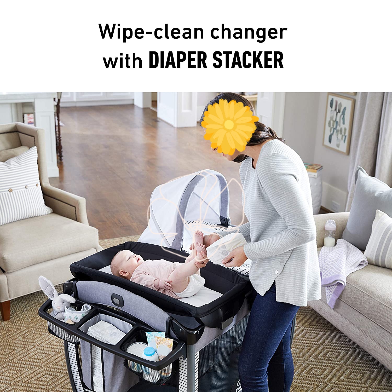 Graco Lit-Pack ‘n Play Rock’ n Grow, Orson Playard – Image 2