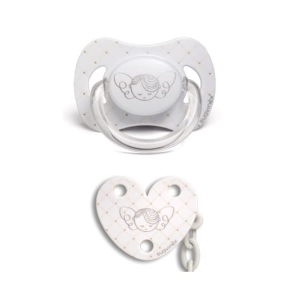 Suavinex Sucette Avec Attache 6/18 M avec Forme Cœur en Silicone
