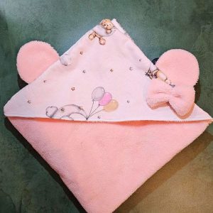 Cape de bain – Couleur rose clair