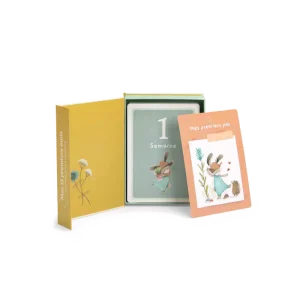 Cartes étapes naissance Trois petits Lapins Moulin Roty