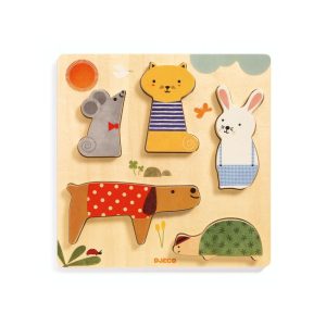 PUZZLE BOIS WOODYPETS – DJECO