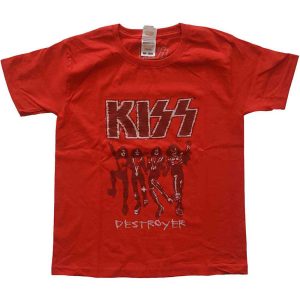 T-shirt enfant KISS Destroyer Sketch rouge