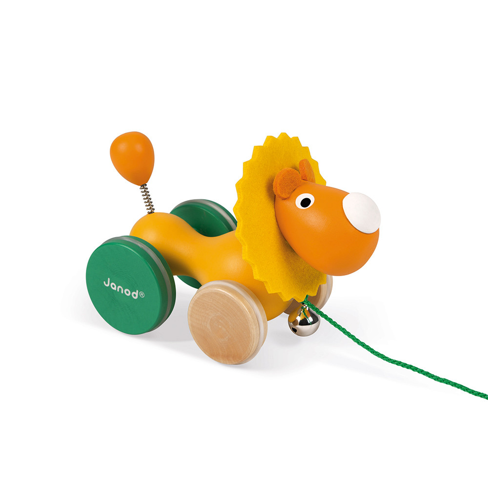 Janod Lion à Promener Zigolos (BOIS)