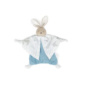 DOUDOU COTON BIO LAPINOU BLEU – KALOO