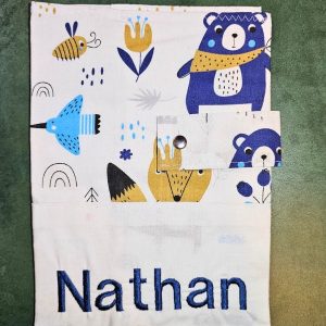 Protège carnet personnalisable – Couleur bleue