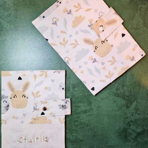 Protège carnet personnalisable – Couleur grise