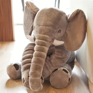 Peluche éléphant douce – Coussin compagnon