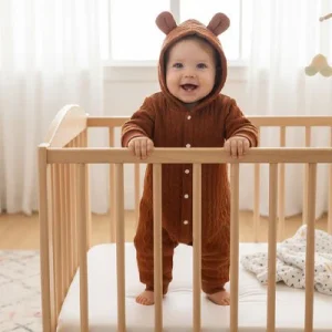 Barboteuse | Coton bio à capuche