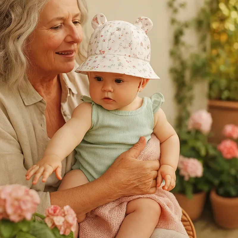 Chapeau bebe | en mousseline protection UV et confort respirant – Image 5