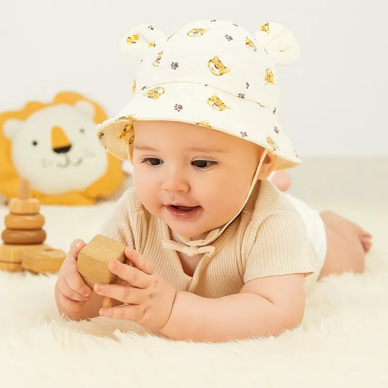 Chapeau bebe | en mousseline protection UV et confort respirant – Image 3