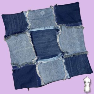 Coussin Patchwork en Jeans recyclés