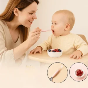 Cuillère pour bébé | Cuillère à fruit évolutive en silicone