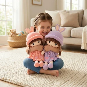 Doudou bébé fille - Princesse lapin