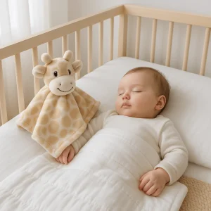 Doudou Girafe | Flanelle douce plat