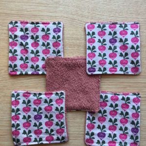 Lot de 5 Lingettes lavables