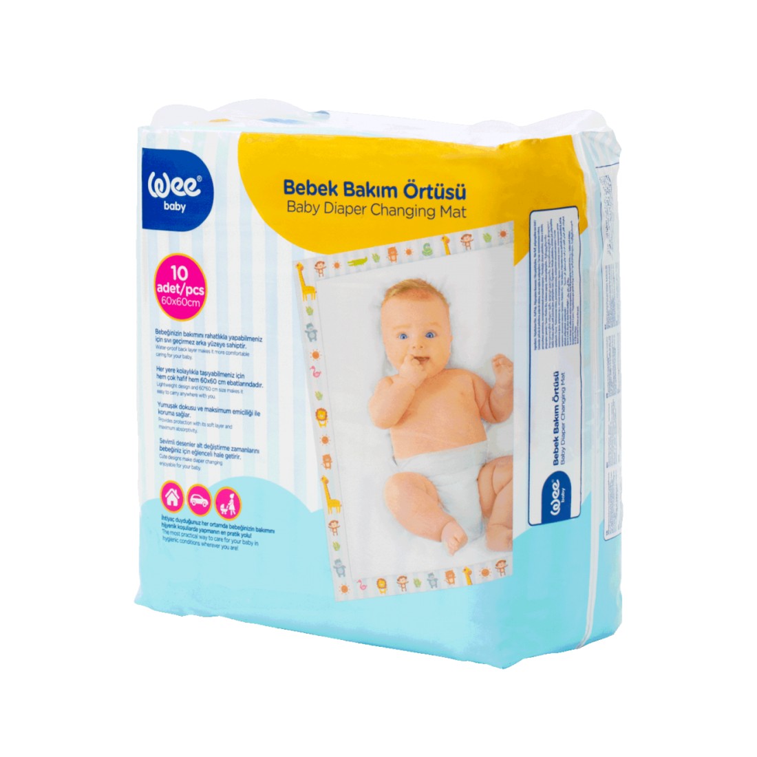 Wee Baby 10 Matelas à Langer Jetables 60×60 cm – Image 3