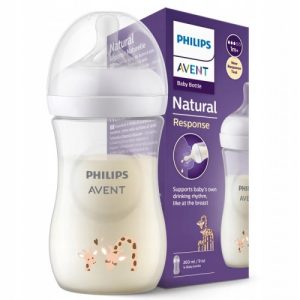 Avent Biberon Naturel En Plastique 260ml Avec Motif