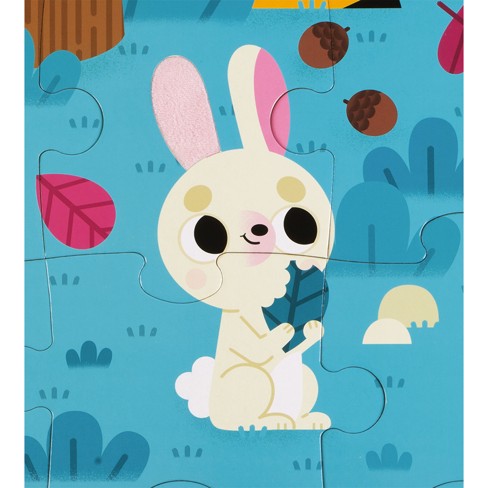 Janod Puzzle Tactile Les Animaux de La Forêt 20 Pièces – Image 5