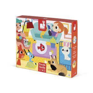 Janod Puzzle Tactile Les Animaux Domestique 20 Pièces