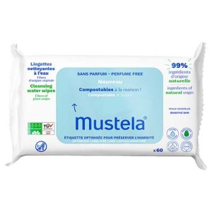 Mustela Lingettes de Coton Bio à l&rsquo;Eau certifiées BIO